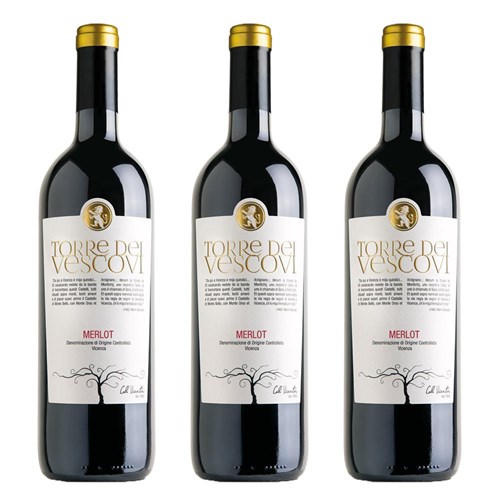 Torre dei Vescovi Merlot 75cl Red Wine Treble Wine Set